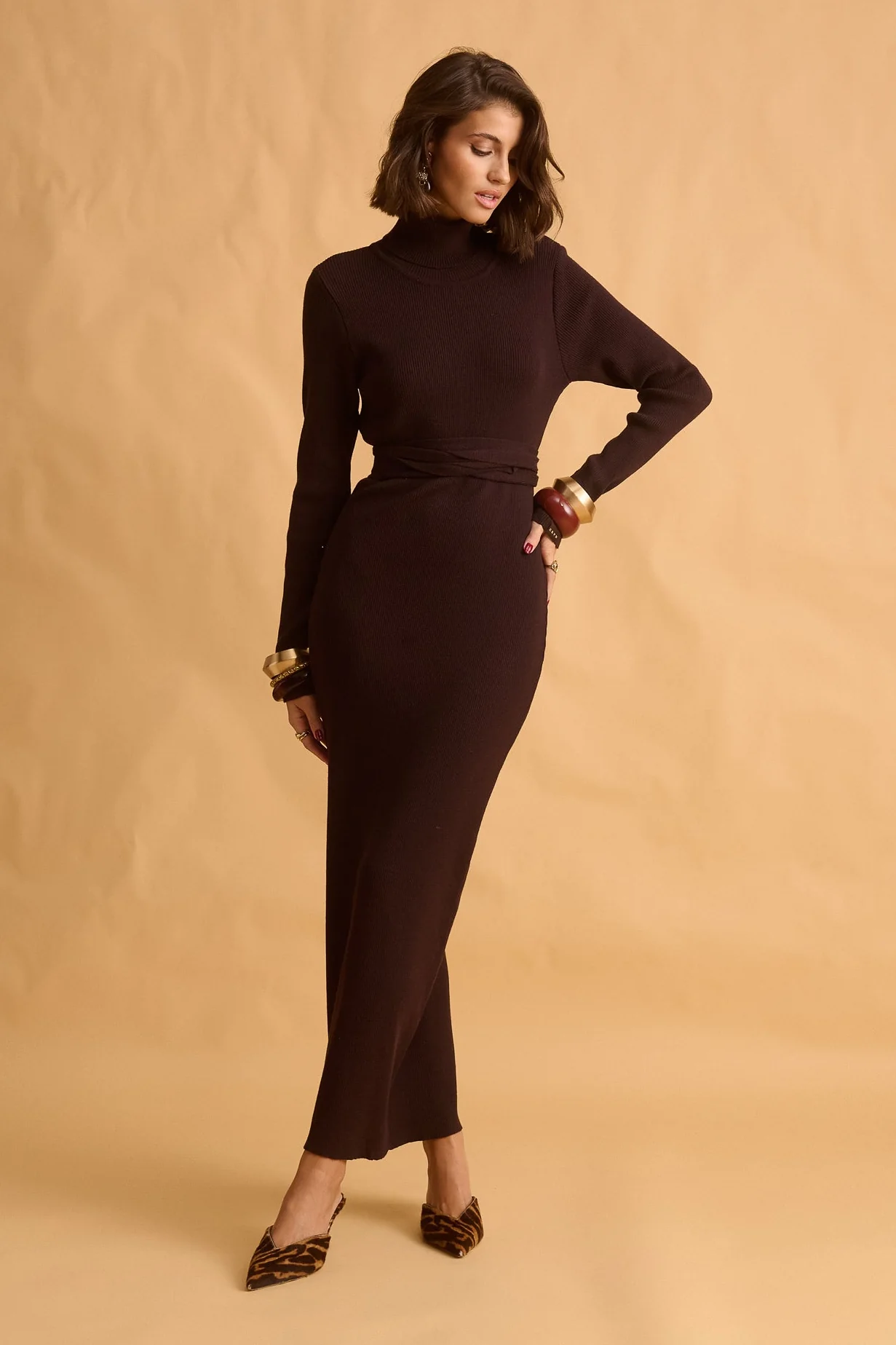 Baris Dress (Brown) - Image 2