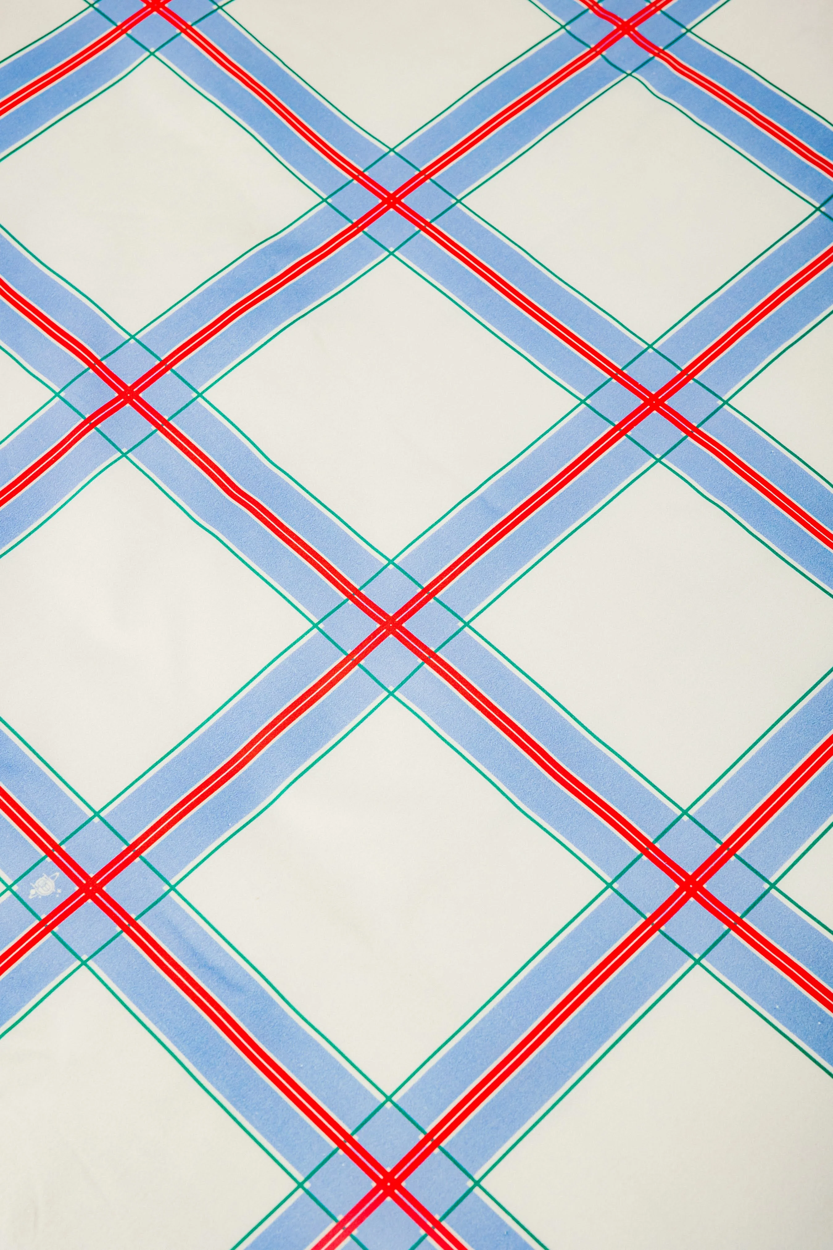 Duvet Cover (Flowers/Light Blue Check) - Image 6