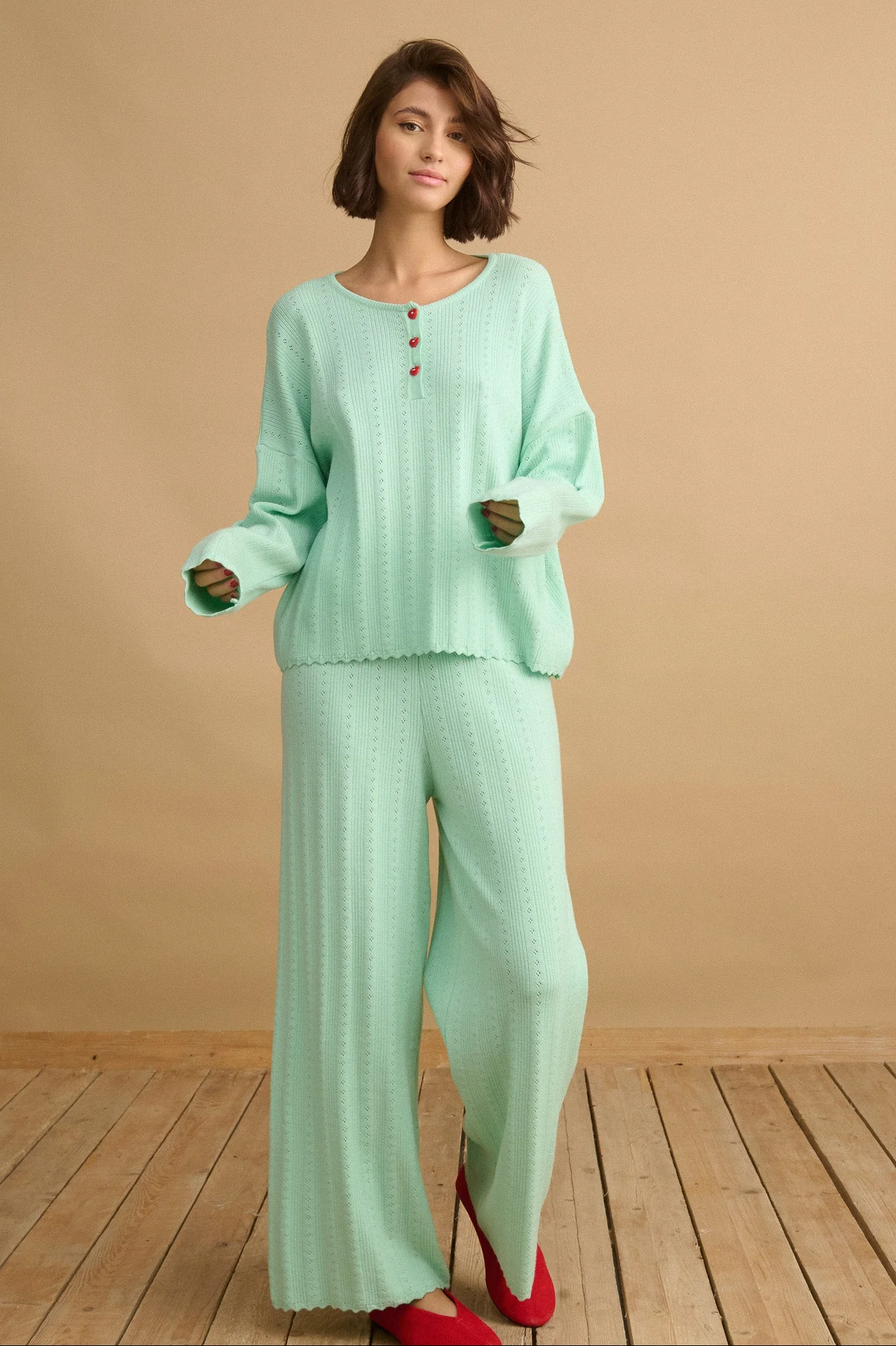 Knitted Pyjamas Trousers - Image 5