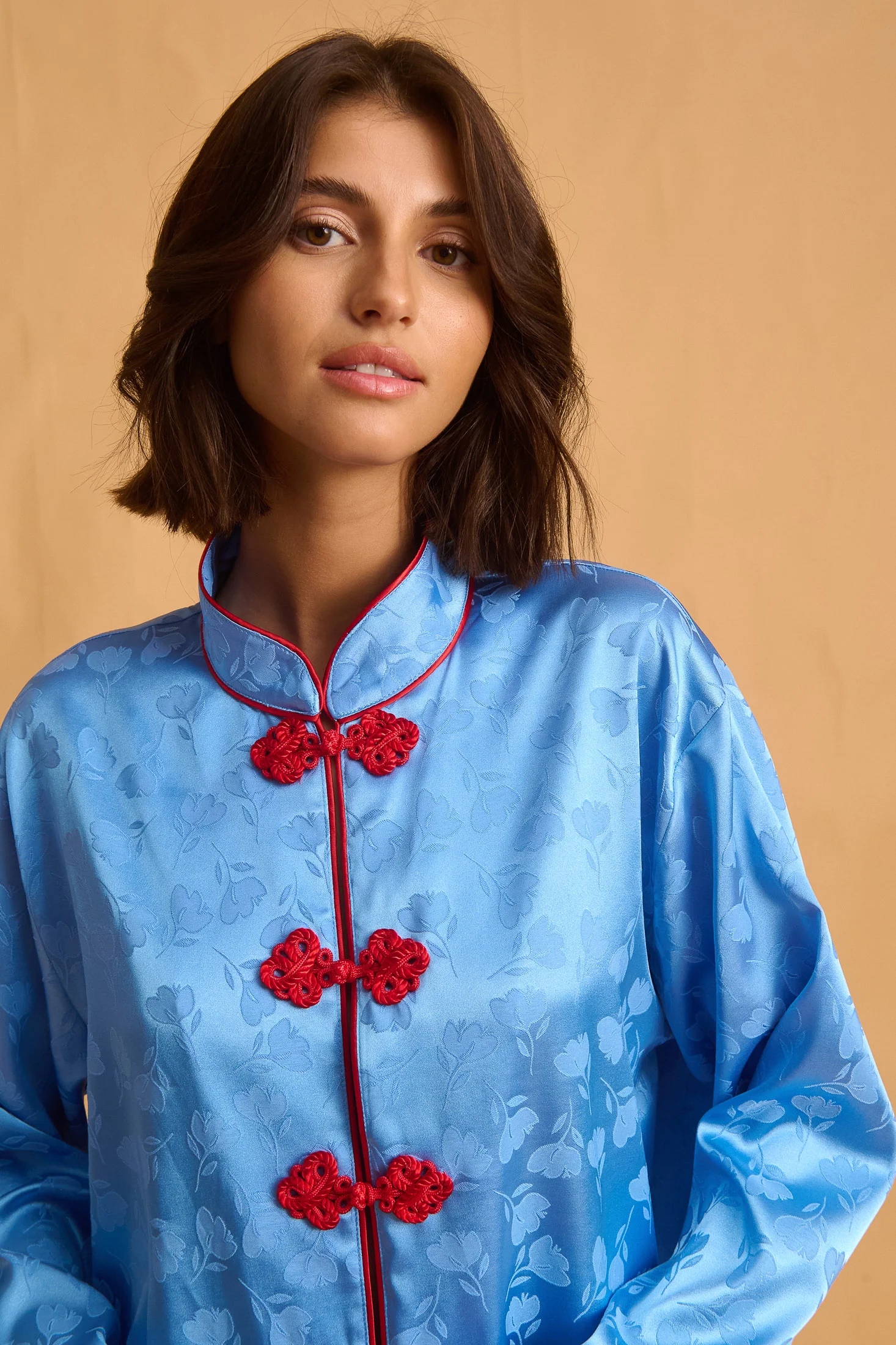 Mandarin Shirt (Light Blue) - Image 2