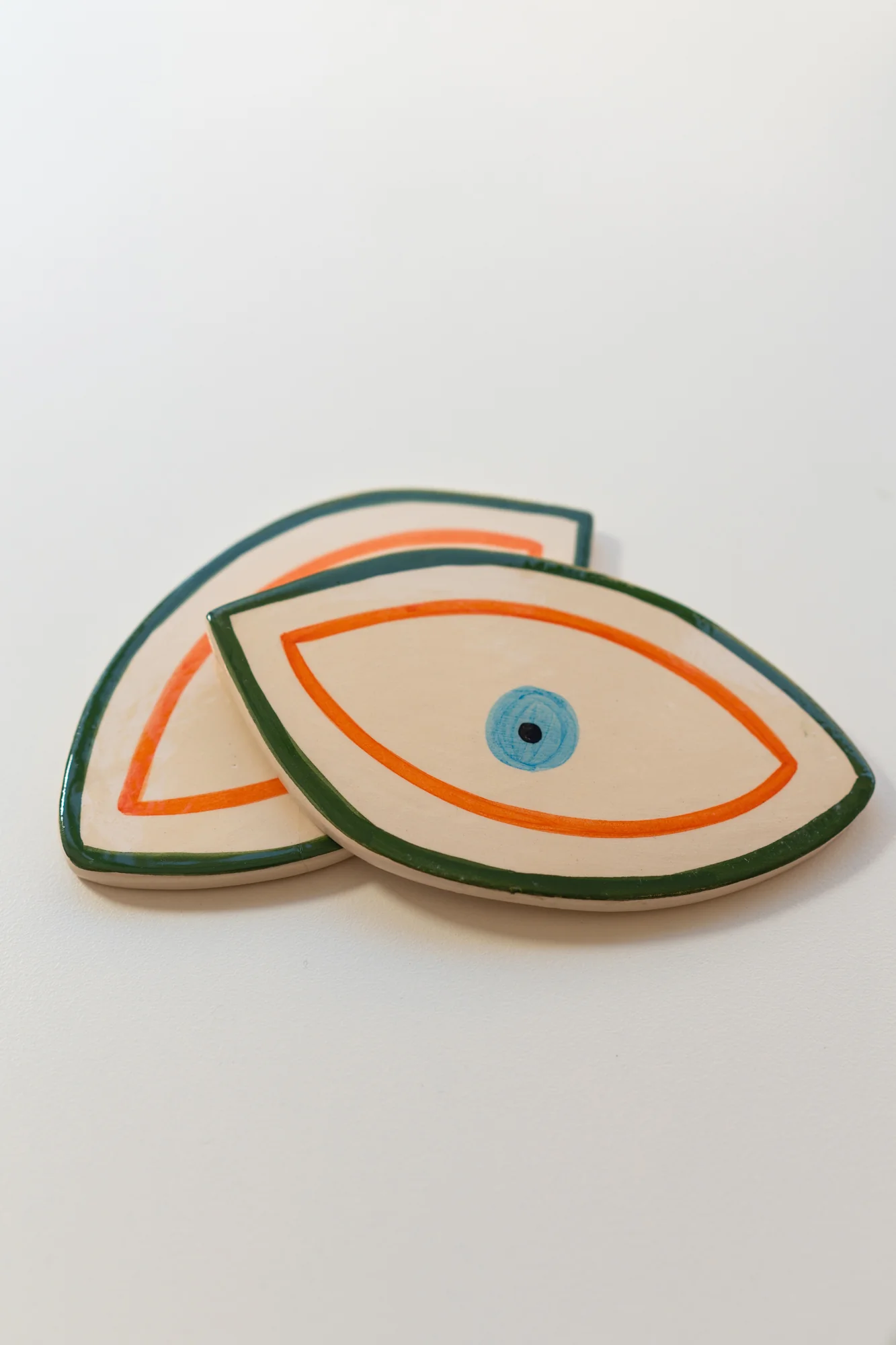 Serving Tray / Decorative Eye (Orange/Green) - Image 3