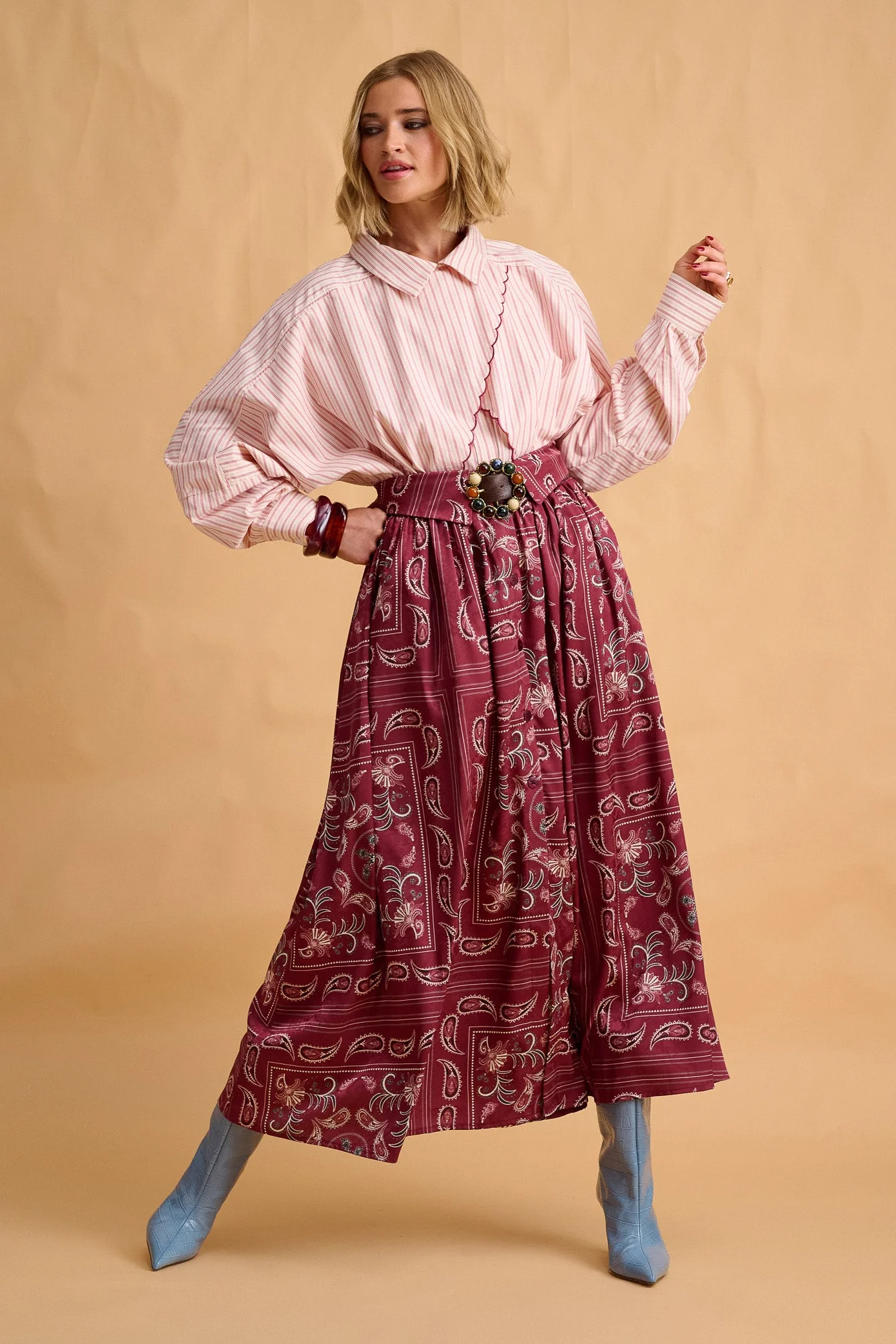 Wesley Skirt (Bordeaux)