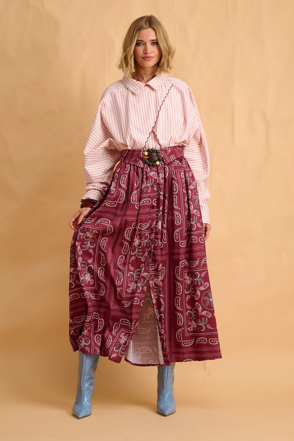 Wesley Skirt (Bordeaux) - Image 4